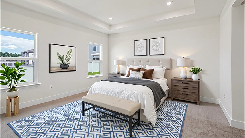 Lantana plan — new construction home in Sandal Key